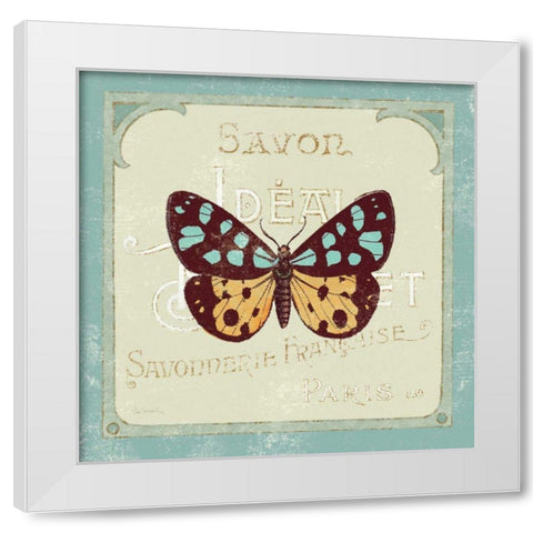 Parisian Butterfly I White Modern Wood Framed Art Print by Schlabach, Sue