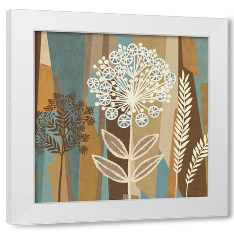 Pieces of Nature II White Modern Wood Framed Art Print by Pela Studio