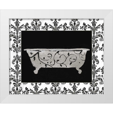 Paris Hotel Tub III White Modern Wood Framed Art Print by Glass, Susan Eby