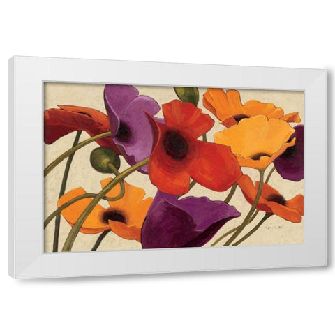 Up Three White Modern Wood Framed Art Print by Novak, Shirley