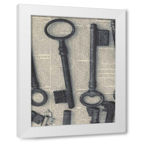 Parisian Keys I White Modern Wood Framed Art Print by Olivier, Marc
