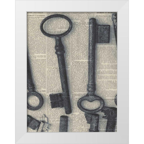 Parisian Keys I White Modern Wood Framed Art Print by Olivier, Marc