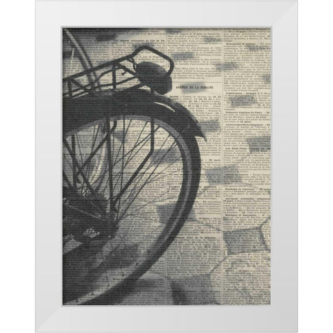 La Bicyclette III White Modern Wood Framed Art Print by Olivier, Marc