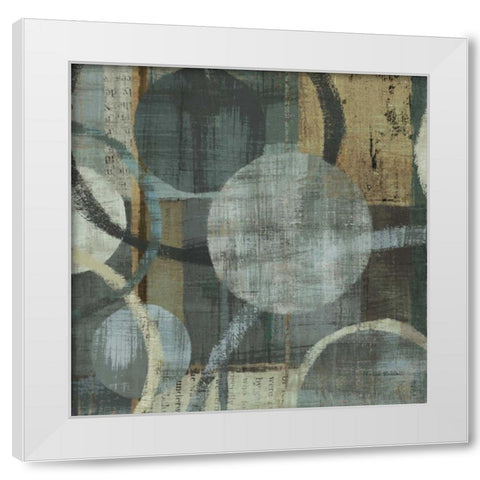 Metalic Tranquility I White Modern Wood Framed Art Print by Mullan, Michael