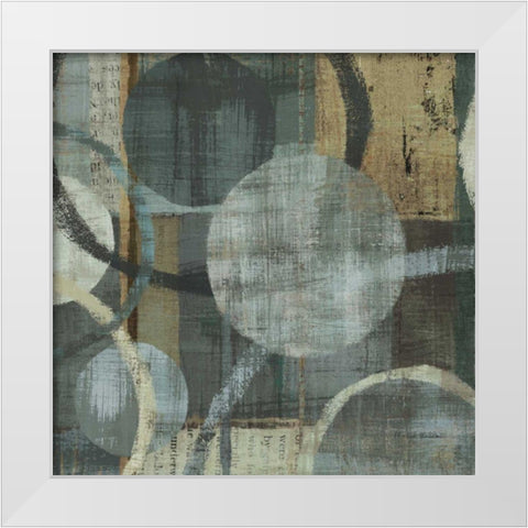 Metalic Tranquility I White Modern Wood Framed Art Print by Mullan, Michael