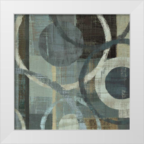 Metalic Tranquility II White Modern Wood Framed Art Print by Mullan, Michael