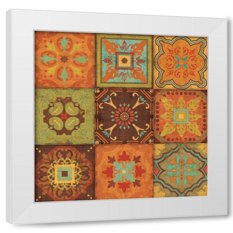 From India III White Modern Wood Framed Art Print by Pela Studio