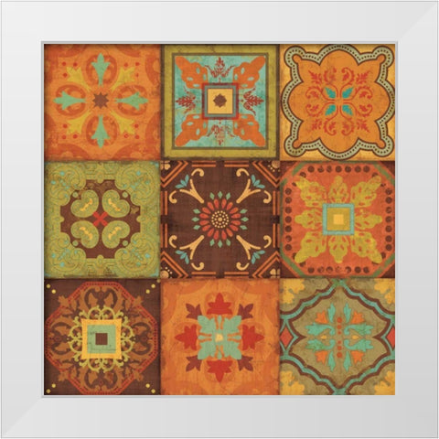 From India III White Modern Wood Framed Art Print by Pela Studio