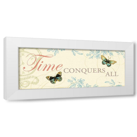 Time Flies II White Modern Wood Framed Art Print by Pela Studio