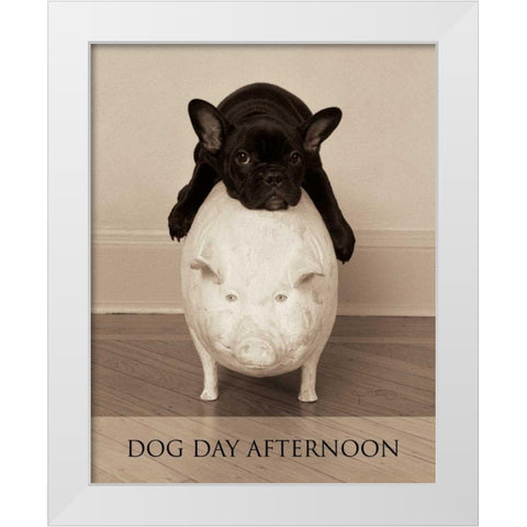 Dog Day Afternoon White Modern Wood Framed Art Print by Dratfield, Jim