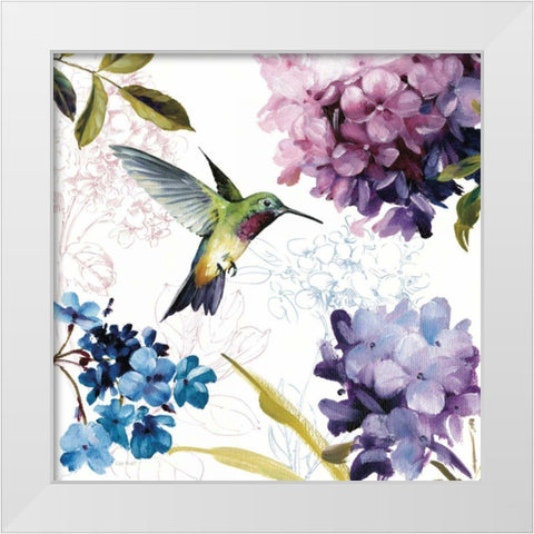 Spring Nectar Square II White Modern Wood Framed Art Print by Audit, Lisa