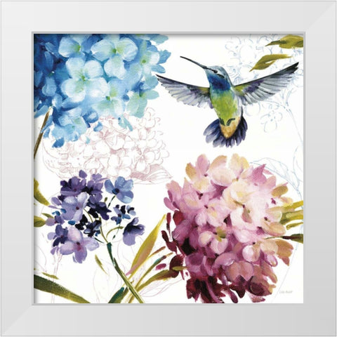 Spring Nectar Square III White Modern Wood Framed Art Print by Audit, Lisa