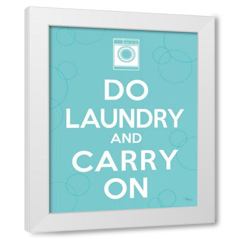Laundry On I White Modern Wood Framed Art Print by Pela Studio