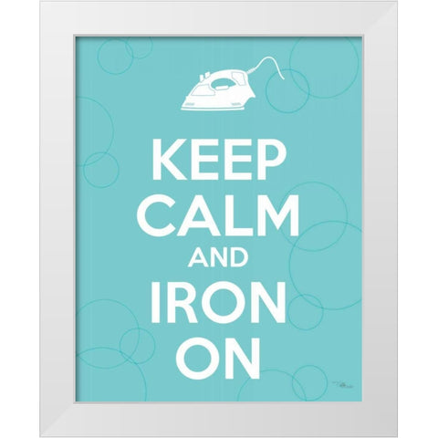 Laundry On II White Modern Wood Framed Art Print by Pela Studio