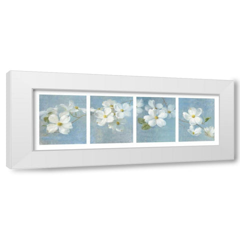 Blossom Panel White Modern Wood Framed Art Print by Nai, Danhui