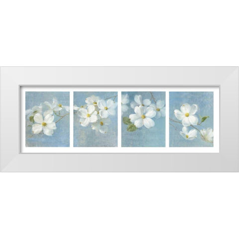 Blossom Panel White Modern Wood Framed Art Print by Nai, Danhui