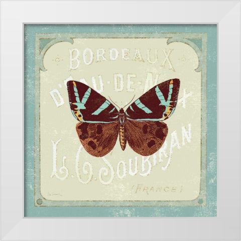 Parisian Butterfly II White Modern Wood Framed Art Print by Schlabach, Sue