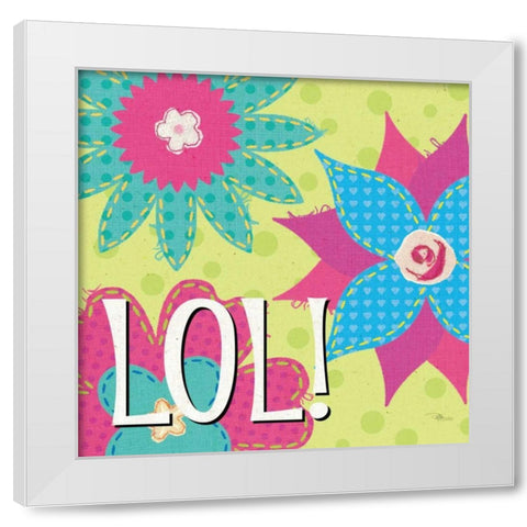 TXT QWN II White Modern Wood Framed Art Print by Pela Studio