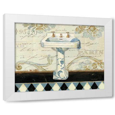 Marche de Fleurs Bath III White Modern Wood Framed Art Print by Audit, Lisa