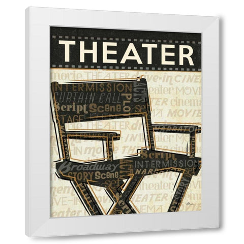Cinema III White Modern Wood Framed Art Print by Pela Studio