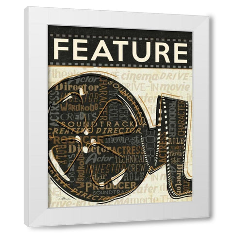 Cinema IV White Modern Wood Framed Art Print by Pela Studio