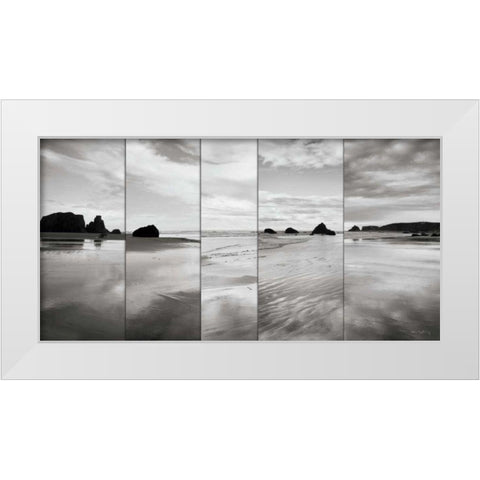 Tides on Bandon Beach White Modern Wood Framed Art Print by Audit, Lisa