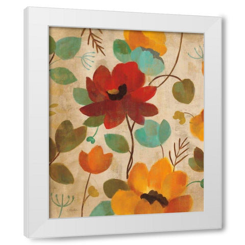 Vibrant Embroidery II White Modern Wood Framed Art Print by Vassileva, Silvia
