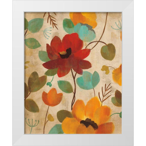 Vibrant Embroidery II White Modern Wood Framed Art Print by Vassileva, Silvia