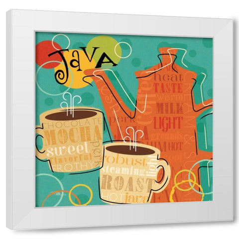 Funky Brew IV White Modern Wood Framed Art Print by Pela Studio