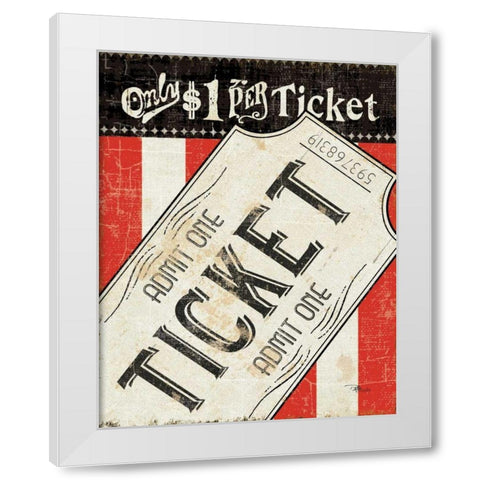 Movie Night IV White Modern Wood Framed Art Print by Pela Studio