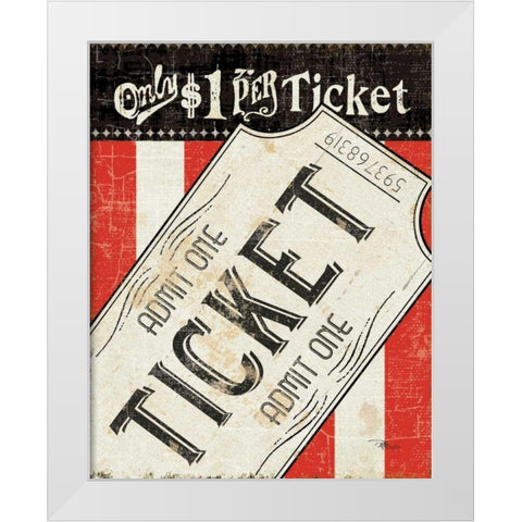 Movie Night IV White Modern Wood Framed Art Print by Pela Studio