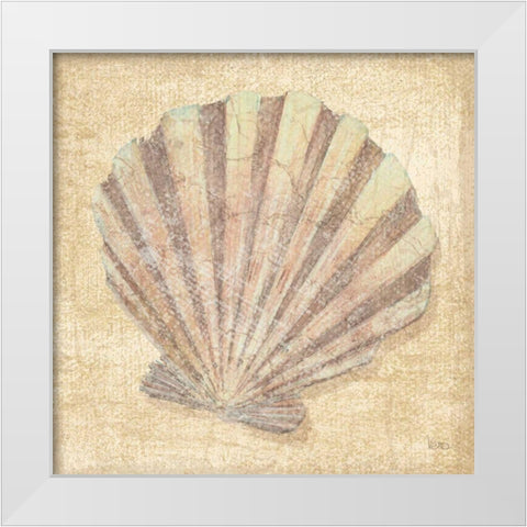 Tropical Island Shell II White Modern Wood Framed Art Print by Charron, Veronique