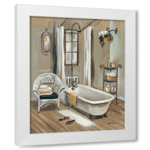 French Bath II White Modern Wood Framed Art Print by Vassileva, Silvia