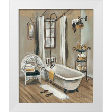 French Bath II White Modern Wood Framed Art Print by Vassileva, Silvia
