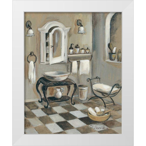 French Bath IV White Modern Wood Framed Art Print by Vassileva, Silvia