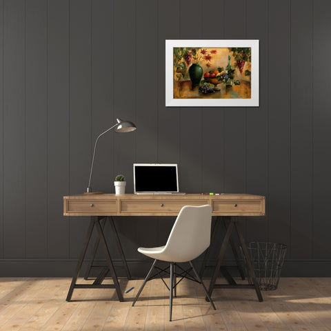 Autumn Hues White Modern Wood Framed Art Print by Vassileva, Silvia