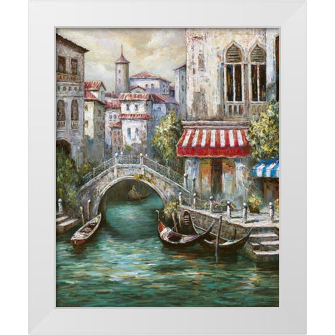 Venetian Motif I White Modern Wood Framed Art Print by Mancini, Gianni