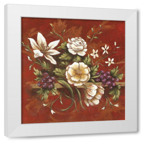Jaipur Blossoms II White Modern Wood Framed Art Print by DeMarco, Fiona