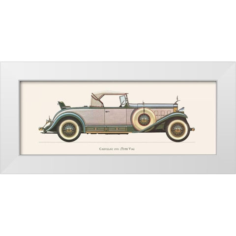 Cadillac 1931 White Modern Wood Framed Art Print by Fantini, Antonio