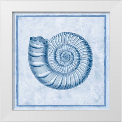 Blue Nautilus B White Modern Wood Framed Art Print by Chilton, Sarah E