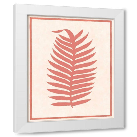 Silhouette in Coral II White Modern Wood Framed Art Print by Davies, Susan