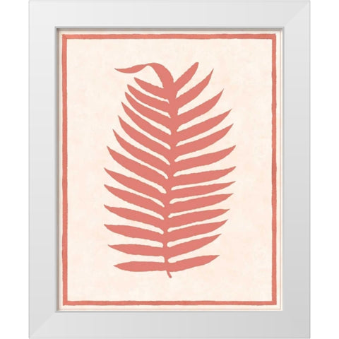 Silhouette in Coral II White Modern Wood Framed Art Print by Davies, Susan