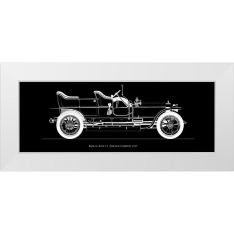 Rolls Royce 1907 White Modern Wood Framed Art Print by Fantini, Antonio