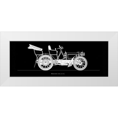 Mercedes 1900 White Modern Wood Framed Art Print by Fantini, Antonio