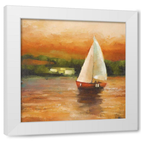 Majorcan Sail Petites B White Modern Wood Framed Art Print by Rogers, Adam