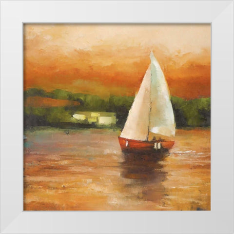 Majorcan Sail Petites B White Modern Wood Framed Art Print by Rogers, Adam
