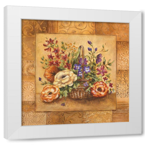 Firenze Sampler I White Modern Wood Framed Art Print by King, Michael