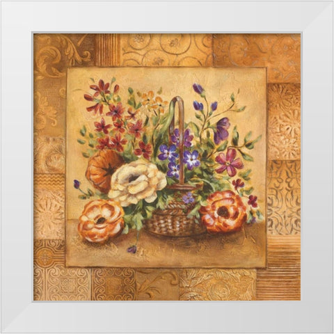 Firenze Sampler I White Modern Wood Framed Art Print by King, Michael