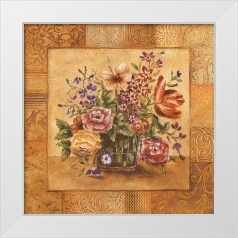 Firenze Sampler II White Modern Wood Framed Art Print by King, Michael