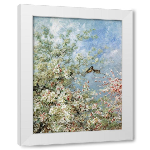 Apple Blossoms White Modern Wood Framed Art Print by Wisinger-Florian, Olga
